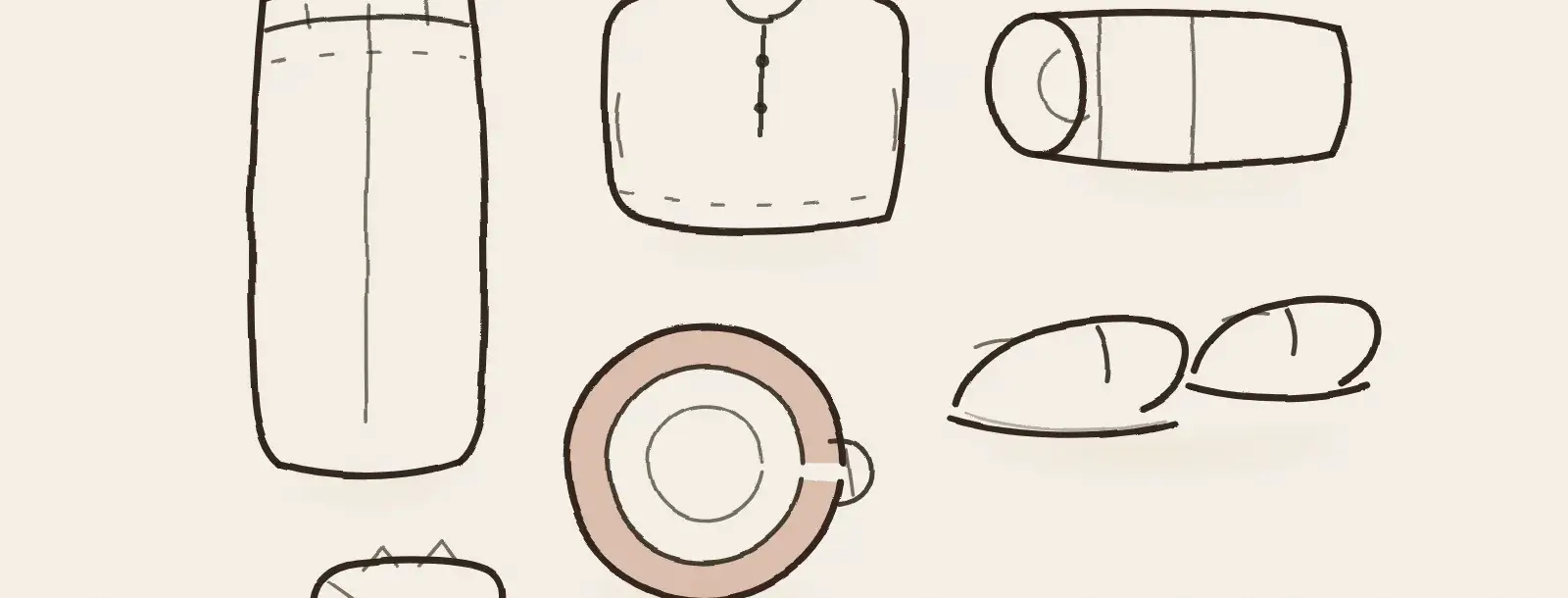 Vestiaire masculin plié et rangé à plat, montre posée au centre