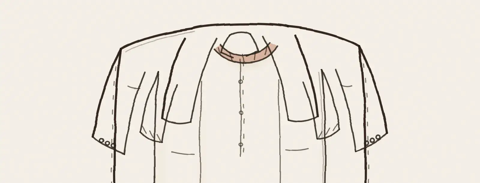 Trois hauts superposés à plat, du tee-shirt à la maille