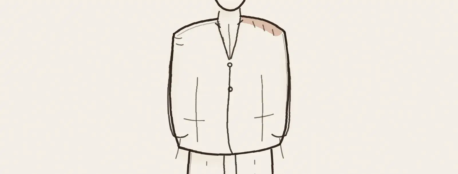 Homme de petite taille en costume, boutonnage haut